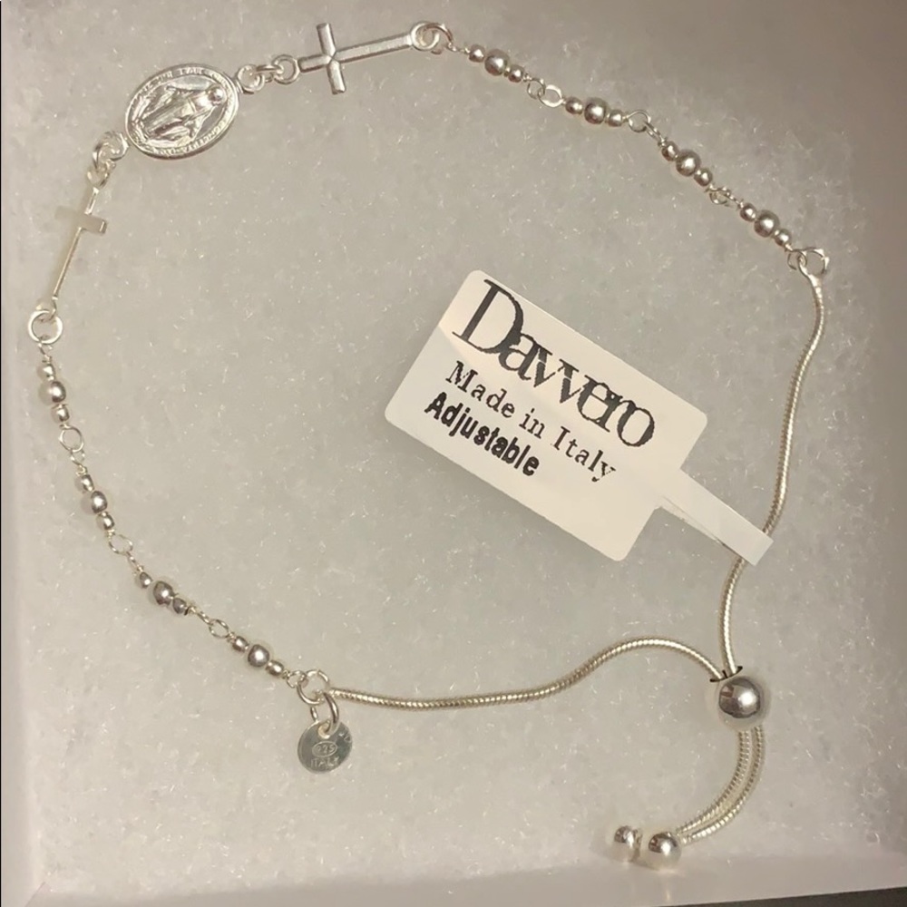 925 SS Davvero Mama Mary with cross Bracelet - Picture 2 of 6